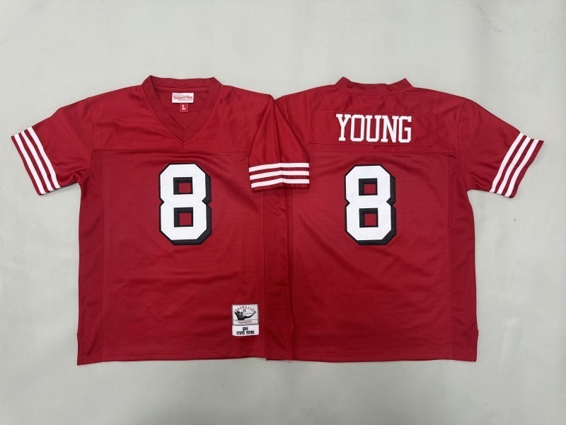 Youth San Francisco 49ers #8 Young Red Throwback Limited Nike NFL Jersey 02->youth nfl jersey->Youth Jersey